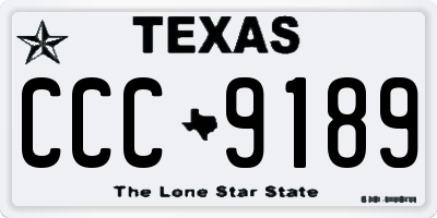 TX license plate CCC9189