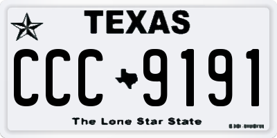 TX license plate CCC9191