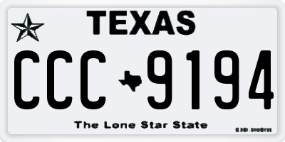 TX license plate CCC9194