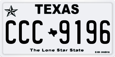TX license plate CCC9196