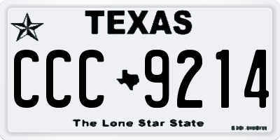 TX license plate CCC9214