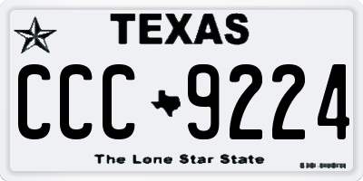 TX license plate CCC9224