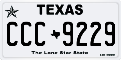 TX license plate CCC9229