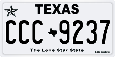 TX license plate CCC9237