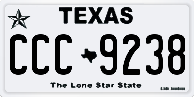 TX license plate CCC9238