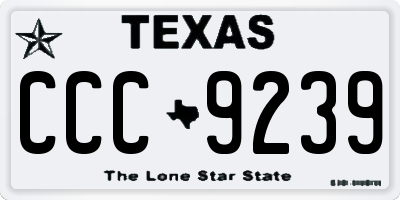 TX license plate CCC9239