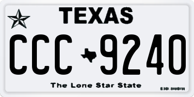 TX license plate CCC9240