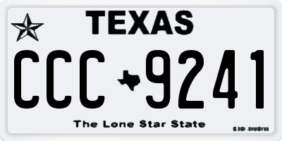 TX license plate CCC9241