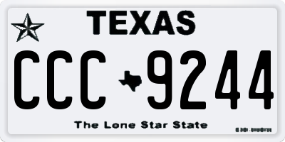 TX license plate CCC9244