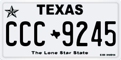 TX license plate CCC9245
