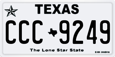 TX license plate CCC9249