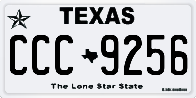 TX license plate CCC9256