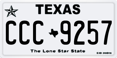 TX license plate CCC9257