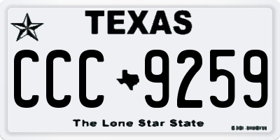 TX license plate CCC9259