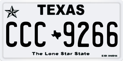 TX license plate CCC9266