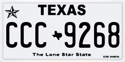 TX license plate CCC9268