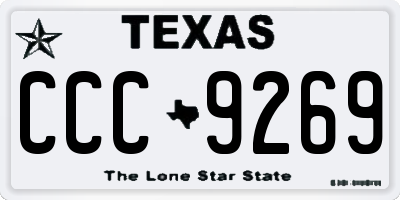 TX license plate CCC9269
