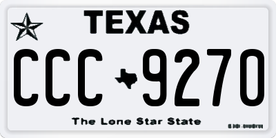 TX license plate CCC9270