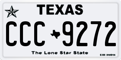 TX license plate CCC9272