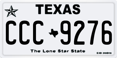 TX license plate CCC9276