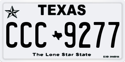 TX license plate CCC9277