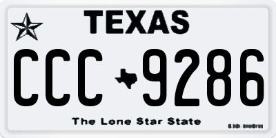 TX license plate CCC9286