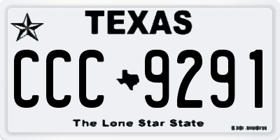 TX license plate CCC9291