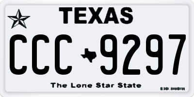 TX license plate CCC9297