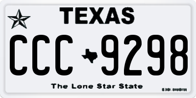 TX license plate CCC9298