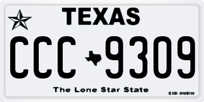 TX license plate CCC9309