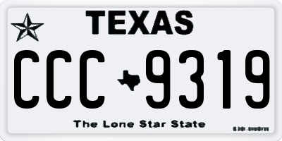 TX license plate CCC9319