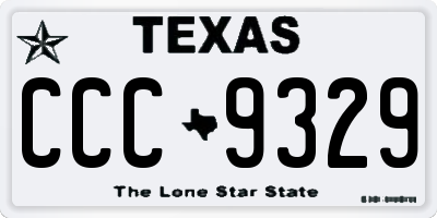 TX license plate CCC9329