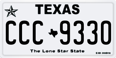 TX license plate CCC9330