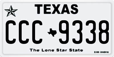 TX license plate CCC9338