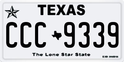 TX license plate CCC9339