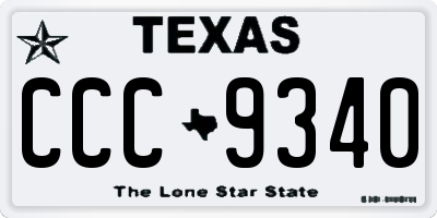 TX license plate CCC9340