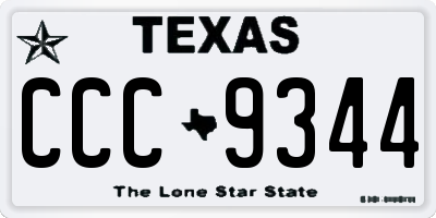 TX license plate CCC9344