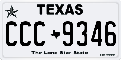 TX license plate CCC9346