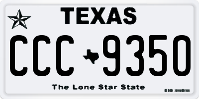 TX license plate CCC9350
