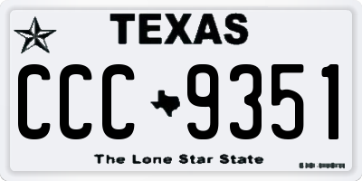 TX license plate CCC9351