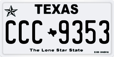 TX license plate CCC9353