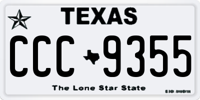 TX license plate CCC9355