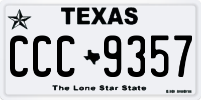 TX license plate CCC9357