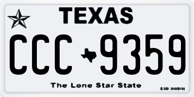 TX license plate CCC9359