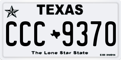 TX license plate CCC9370