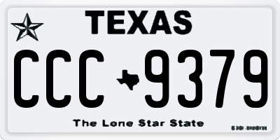 TX license plate CCC9379