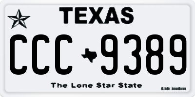 TX license plate CCC9389