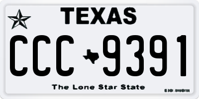 TX license plate CCC9391