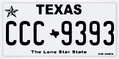 TX license plate CCC9393