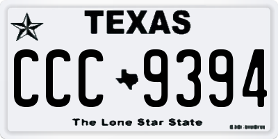 TX license plate CCC9394